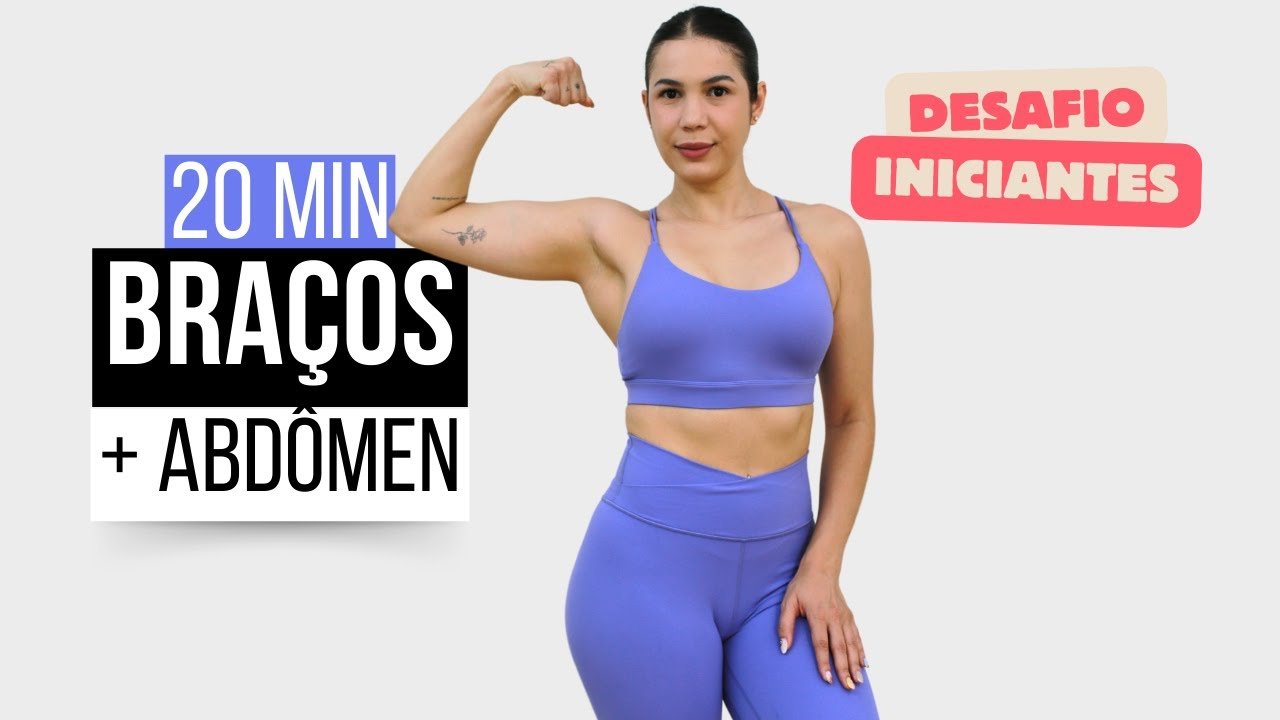 DESAFIO INICIANTES | TREINO PARA BRAÇOS E ABDÔMEN EM CASA SEM EQUIPAMENTOS | Thali na rotina - Treino CoreFit