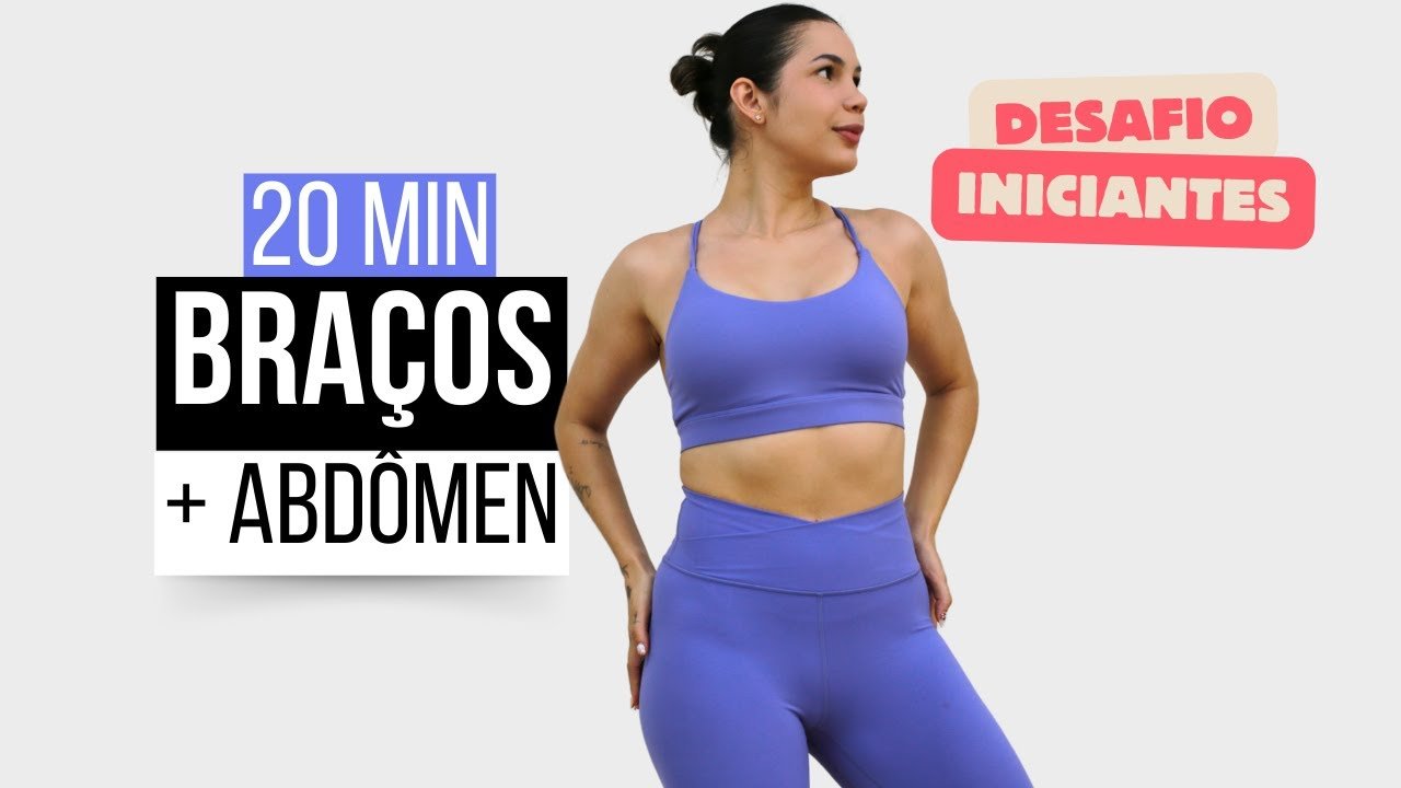 DESAFIO INICIANTES | TREINO PARA DEFINIR BRAÇOS E ABDÔMEN EM CASA SEM EQUIPAMENTOS | Thali na rotina - Treino CoreFit