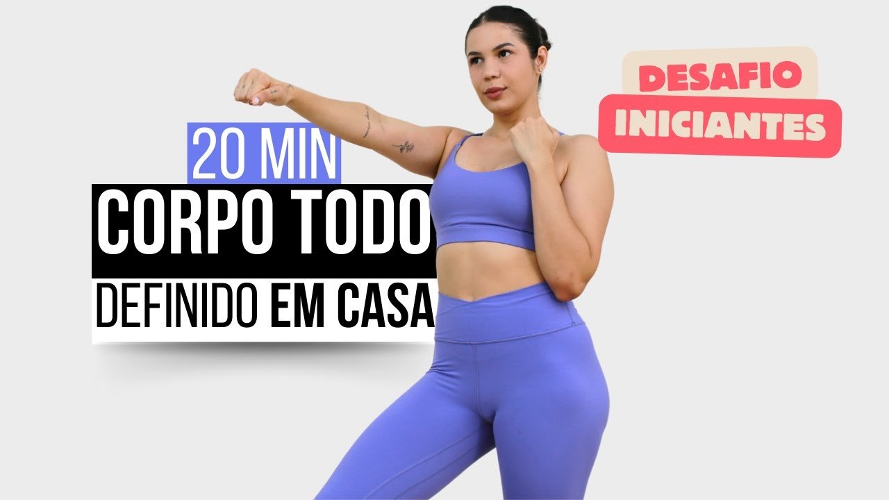 DESAFIO INICIANTES | TREINO PARA DEFINIR O CORPO TODO EM CASA SEM EQUIPAMENTOS | Thali na rotina - Treino CoreFit