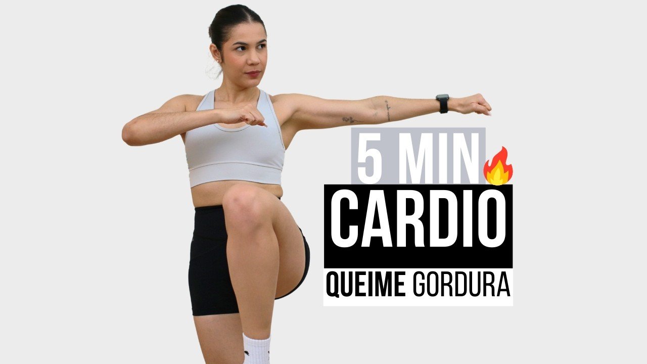TREINO CARDIO RÁPIDO 5 MIN EM CASA | QUEIME CALORIAS E PERCA GORDURA SEM EQUIPAMENTOS! - Treino CoreFit