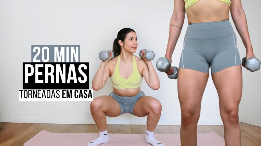 Treino de pernas com halteres. Aumente e defina as coxas em casa!