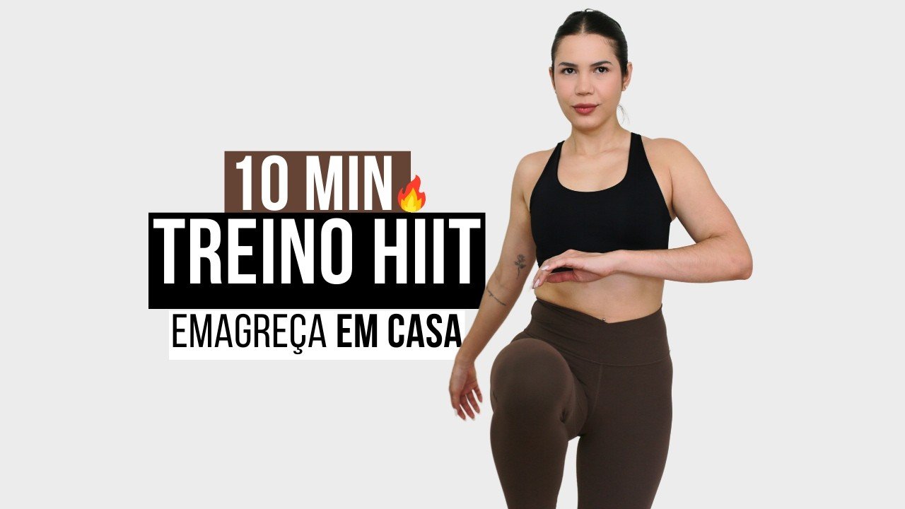 TREINO HIIT 10MIN | QUEIME GORDURA E ACELERE SEU METABOLISMO EM CASA! - Treino CoreFit