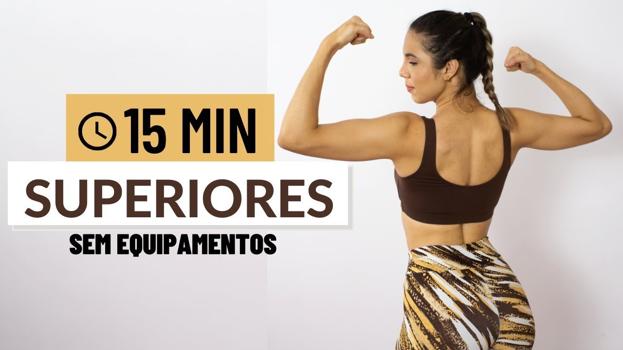 TREINO PARA SUPERIORES (braços, peito, costas e ombros) | SEM EQUIPAMENTOS | 15 MIN - Treino CoreFit