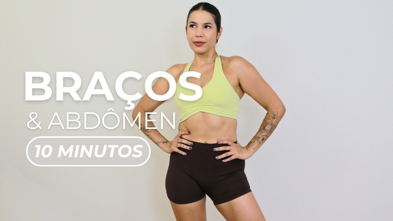 10 MIN BRAÇOS E ABDÔMEN | Elimine a Flacidez e Defina Em Casa! - Treino CoreFit